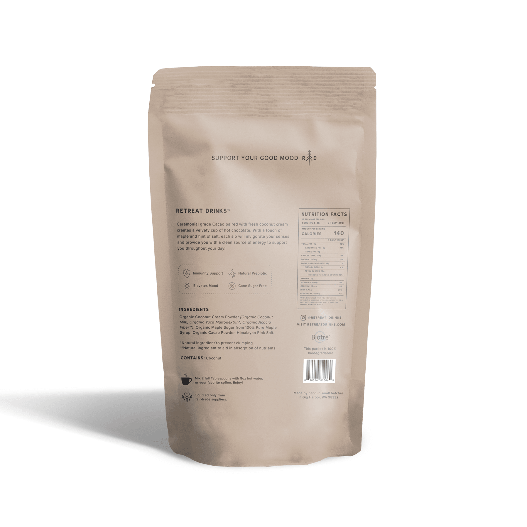 Original Hot Cacao 1lb ECO FRIENDLY Bag